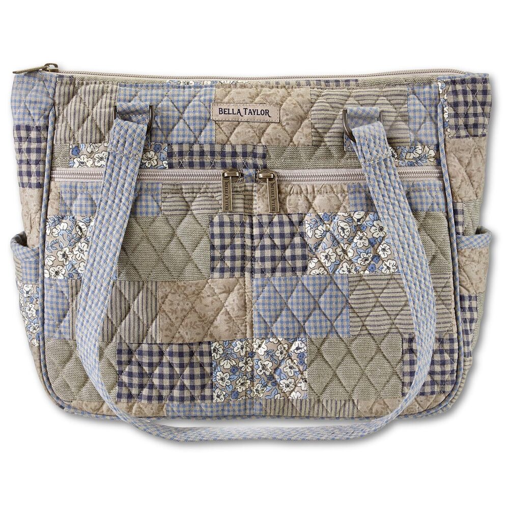 7292 Everyday Tote | Patchwork Handbag | Khaki Patchwork